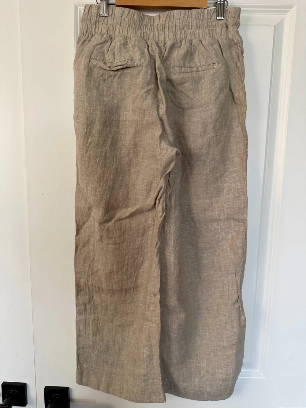 Quince 100% European Linen Wide Leg Pants Beige NWT